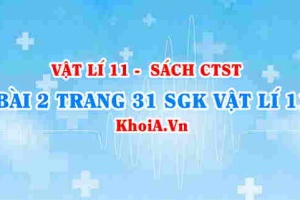 Bài 2 trang 31 SGK Vật lí 11 Chân trời sáng tạo
